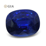Royal Blue Sapphire 5.86ct Cushion GIA Certified Ethiopian Unheated with Inscription