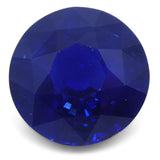 Royal Blue Sapphire, 3.70ct Round GIA Certified Ethiopian Unheated with Inscription