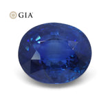 6.07 ct Oval Sapphire GIA Certified Ethiopian Unheated with Inscription