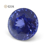 3.87 ct Round Blue Sapphire GIA Certified Unheated Sri Lanka with Inscription
