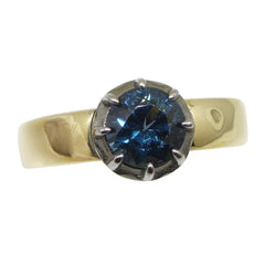 1.32ct Blue Spinel Ring set in 14k Yellow and White Gold