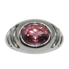 2.59ct Pink 'Padparadscha' Color Tourmaline Ring set in 14k Black Gold