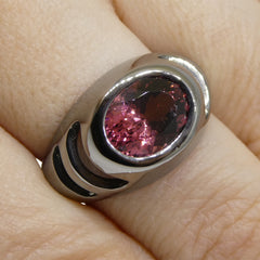 2.59ct Pink 'Padparadscha' Color Tourmaline Ring set in 14k Black Gold