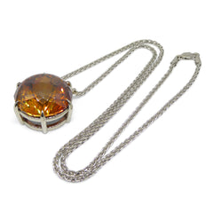 55.30ct Sphalerite Pendant set in 18k White Gold, custom designed and manufactured by David Saad/Skyjems.ca