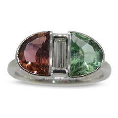 Tourmaline & Diamond Ring in 14kt White Gold