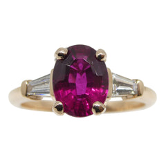 1.87ct Pink Tourmaline Ring set with Diamonds set in 18kt Pink Gold custom designed and manufactured by David Saad of Skyjems.ca