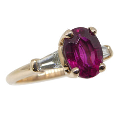 1.87ct Pink Tourmaline Ring set with Diamonds set in 18kt Pink Gold custom designed and manufactured by David Saad of Skyjems.ca