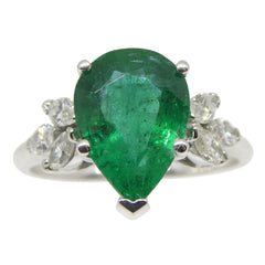 2.62ct Emerald & Diamond Ring in 14kt White Gold