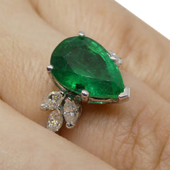 2.62ct Emerald & Diamond Ring in 14kt White Gold
