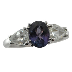 Custom Designed Alexandrite & Diamond Ring by David Saad of Skyjems.ca