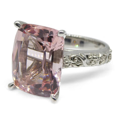 11.69ct Morganite Ring in 14k White Gold-Skyjems.ca Custom Jewellery