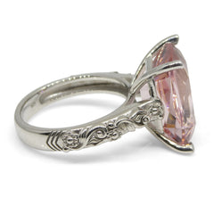 11.69ct Morganite Ring in 14k White Gold - Skyjems.ca Custom Jewellery