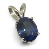 Sapphire Pendant set in 14kt White Gold