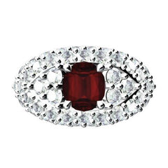 Ruby Diamond Ring set in Platinum, custom designed and manufactured by David Saad/Skyjems.ca