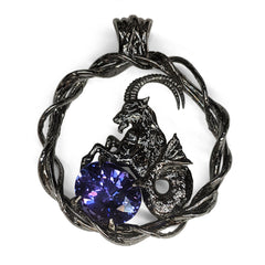 Tanzanite Aries Pendant set in 14kt Black Gold