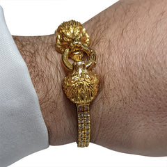 Lion Bracelet in Yellow Gold