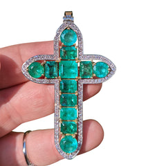 Emerald and Diamond Cross