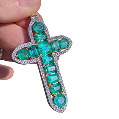 Emerald and Diamond Cross