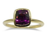 Rhodolite Garnet Stacker Ring set in 14kt Yellow Gold