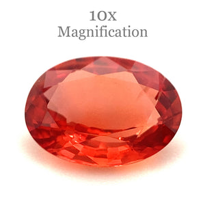 1.07ct Oval Reddish Orange Saffron Sapphire GIA Certified Tanzania Unheated - Skyjems Wholesale Gemstones