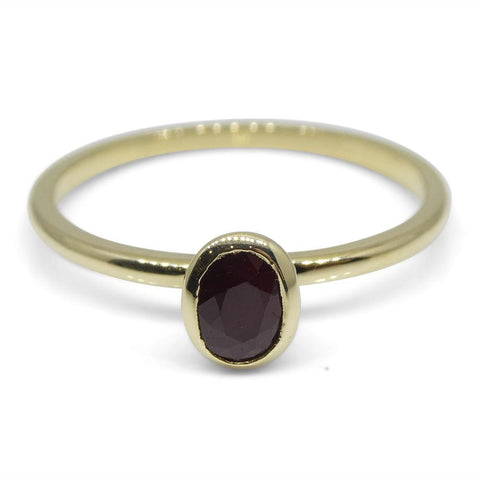 Ruby Stacker Ring set in 10kt Yellow Gold