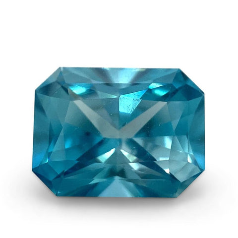 2.09ct Radiant Master Cut Blue Zircon from Cambodia