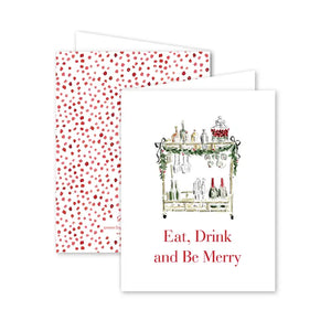 Christmas Spirits Cart Greeting Card - The Boutique Charleston