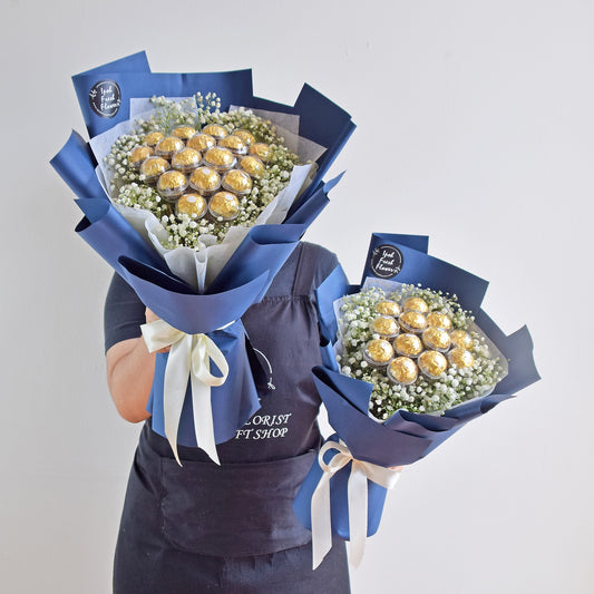 Bouquet bakul coklat ferrocher - Elissya Florist Langkawi