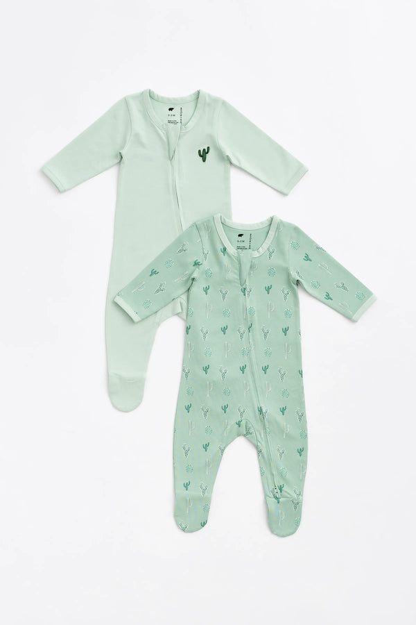 2-Pack Zip One-Piece_Green Cactus