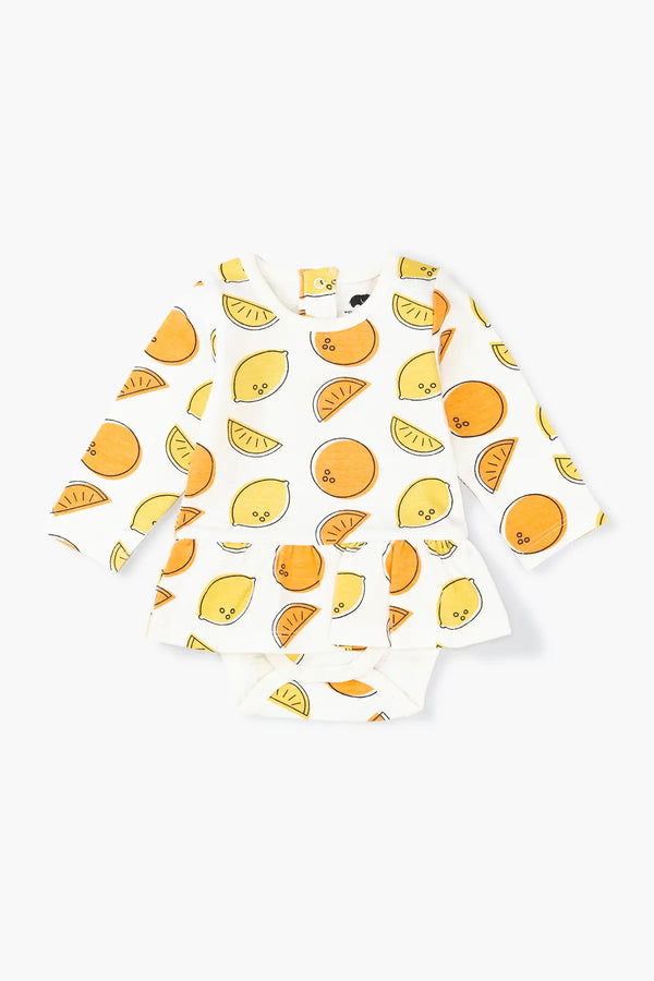 SALE - Long Sleeve All Dressed Up Bodysuit_Citrus Squeeze