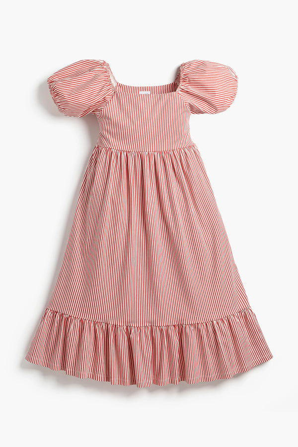 Adult Organic Life of the Party Dress_Red Stripes