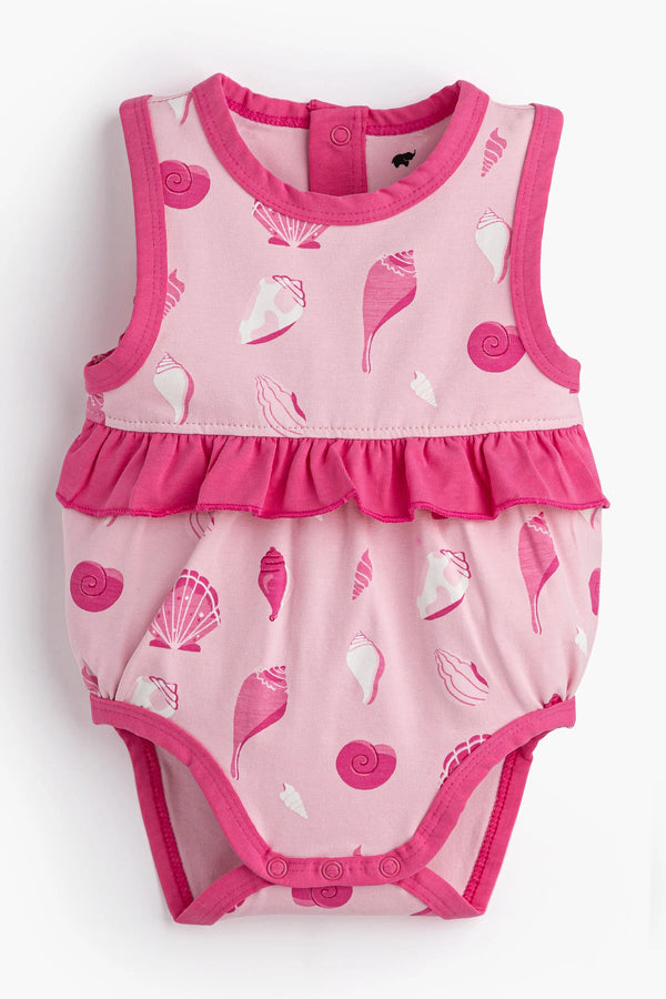 Sleeveless Bubble Bodysuit_Pink Seashells