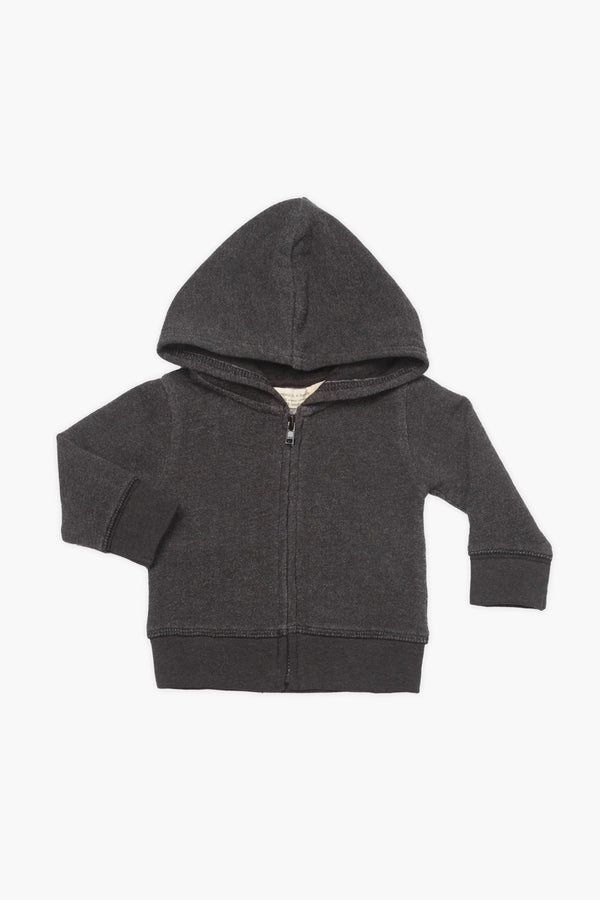 Zip-Up Hoodie_Black Heather