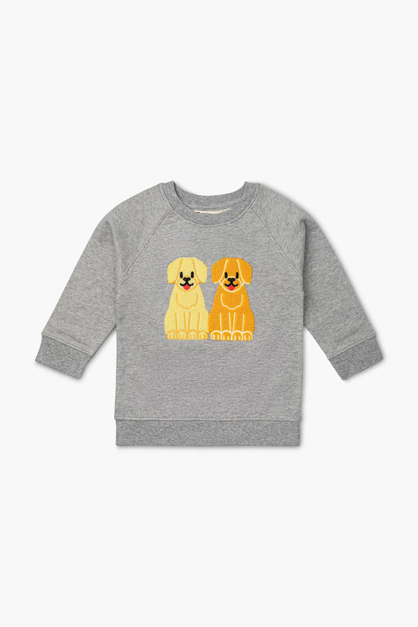 Embroidered Crewneck Sweatshirt_Puppy Bffs