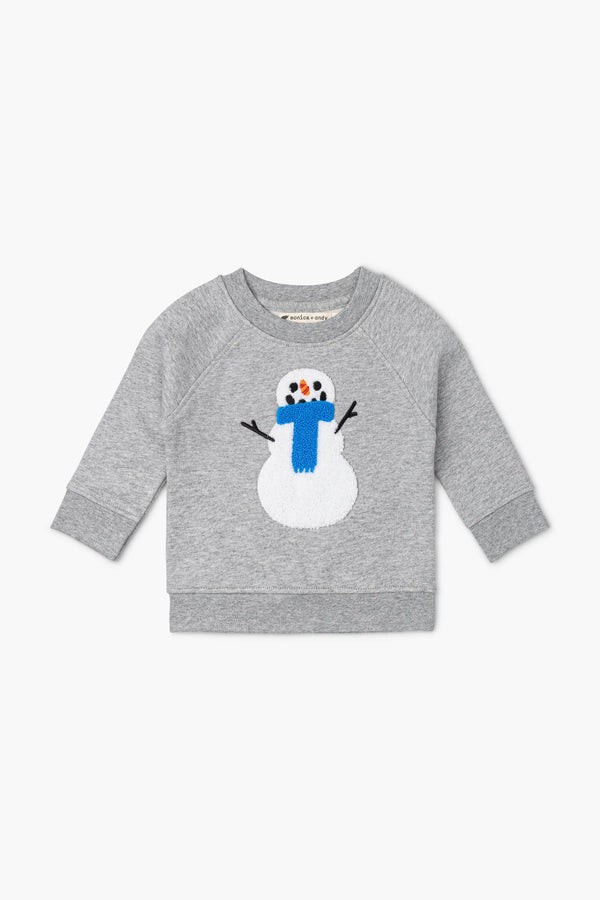 Embroidered Crewneck Sweatshirt Organic Baby Toddler Kids Clothes Monica Andy