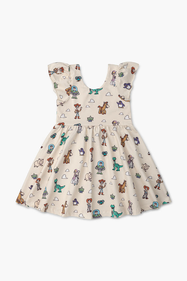 Short Sleeve Let's Dance Dress_Toy Story Friends on Beige