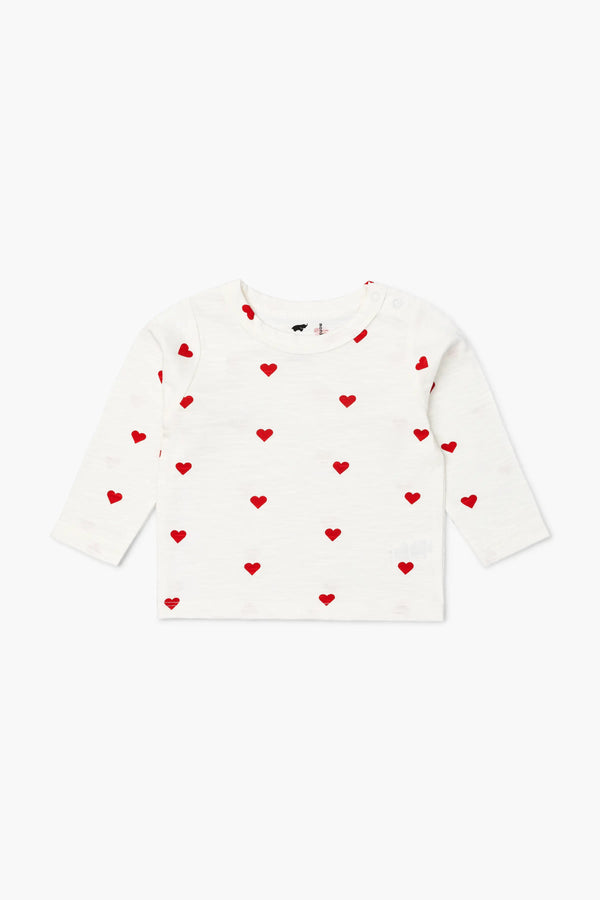 SALE - Long Sleeve Crewneck Tee_Tiny Hearts