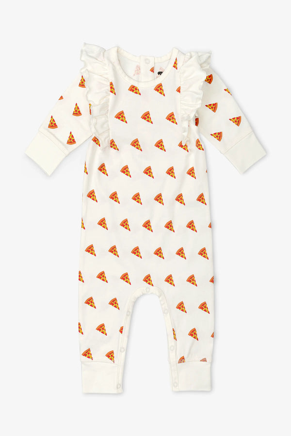 Double Ruffle Romper_Tiny Pizza