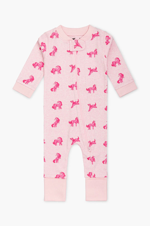 One-Piece Baby Pajamas_Pink Unicorns