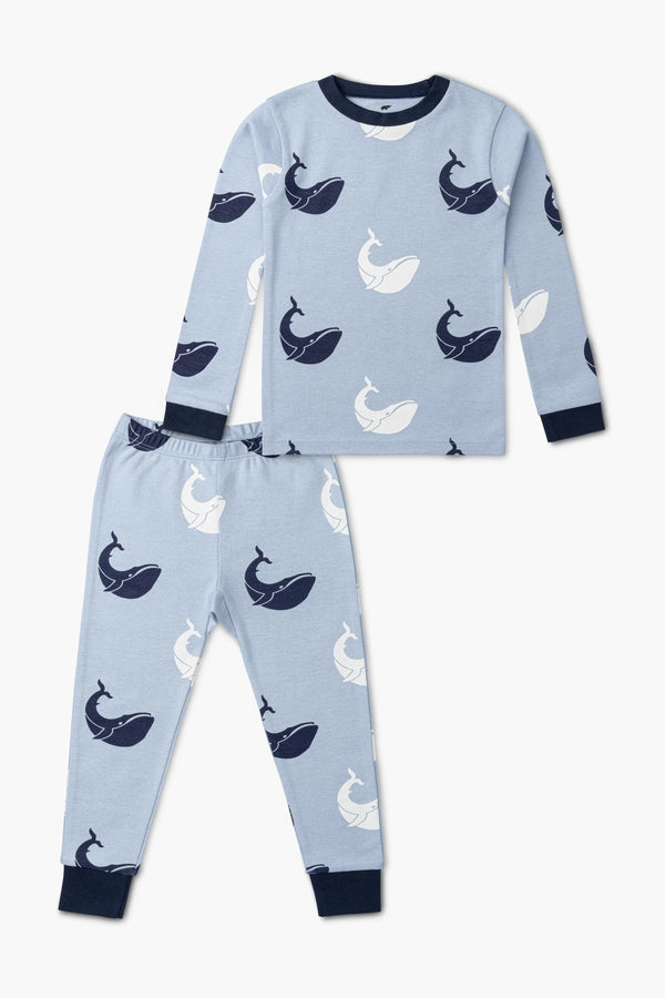 Two-Piece Pajama Set_Big Blue on Blue