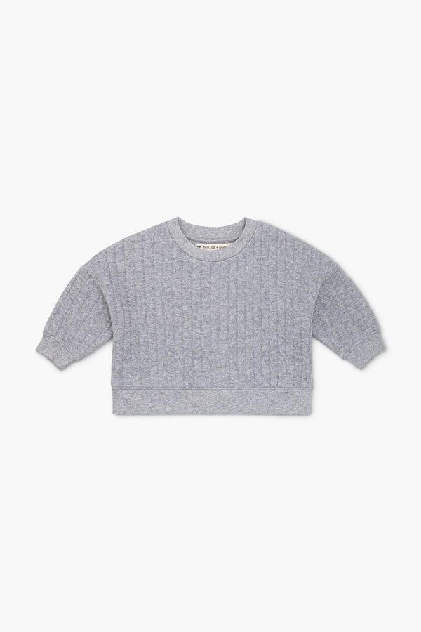 SALE - Quilted Sporty Sweatshirt_Heather Grey