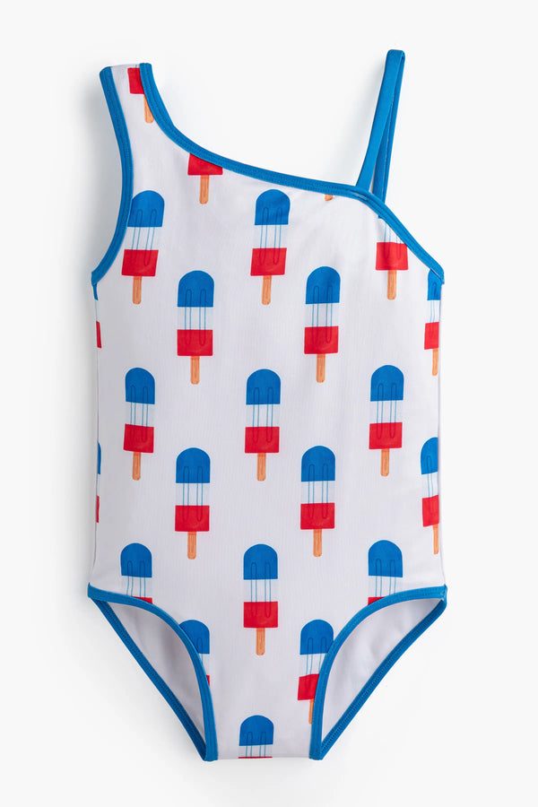 SALE - One-Shoulder Swimsuit_Americana Ice Pops