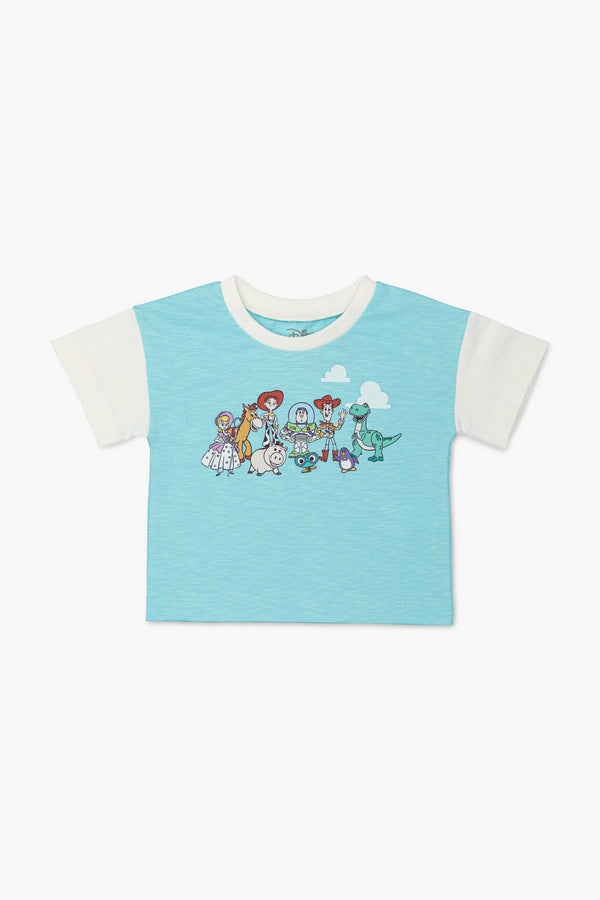 Oversized Slouchy Tee_Toy Story Friends on Light Blue