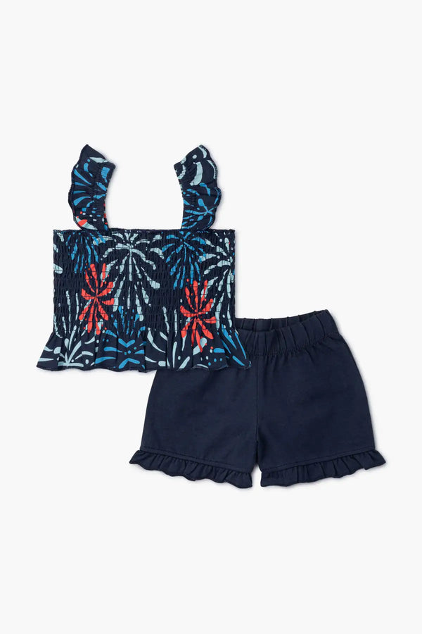 SALE - Smocked Top + Ruffle Short_Independence Day