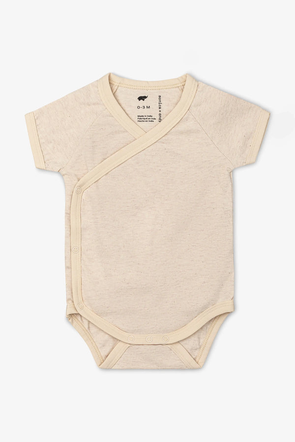 Short Sleeve Lucky Bodysuit_Cream Heather