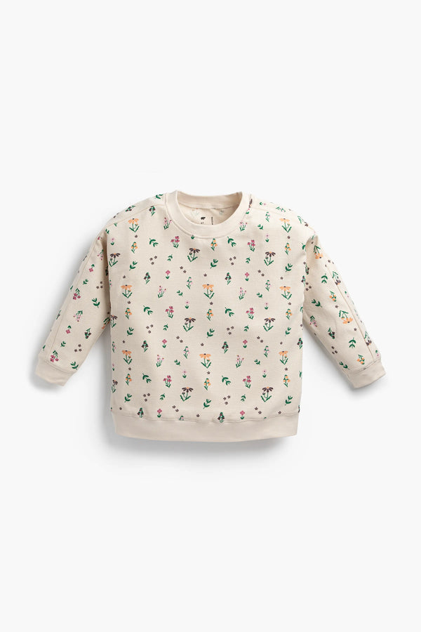 Waffle Sporty Sweatshirt_Fall Flowers