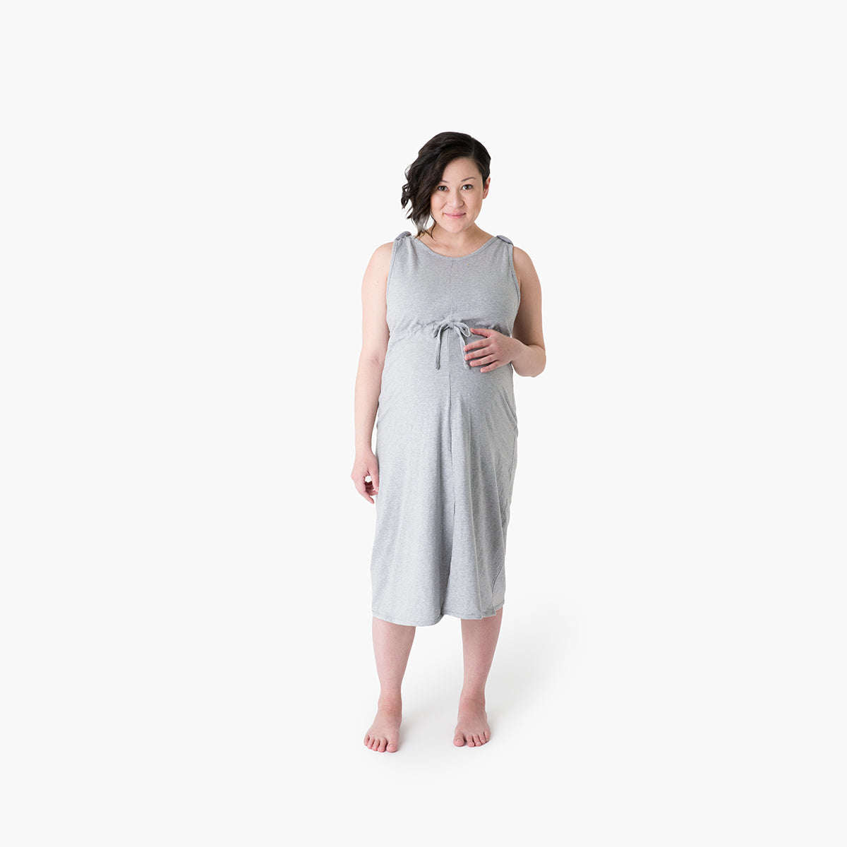 Organic Short Sleeeve Hospital Nursing Gown – TummyStyle Maternity & Baby
