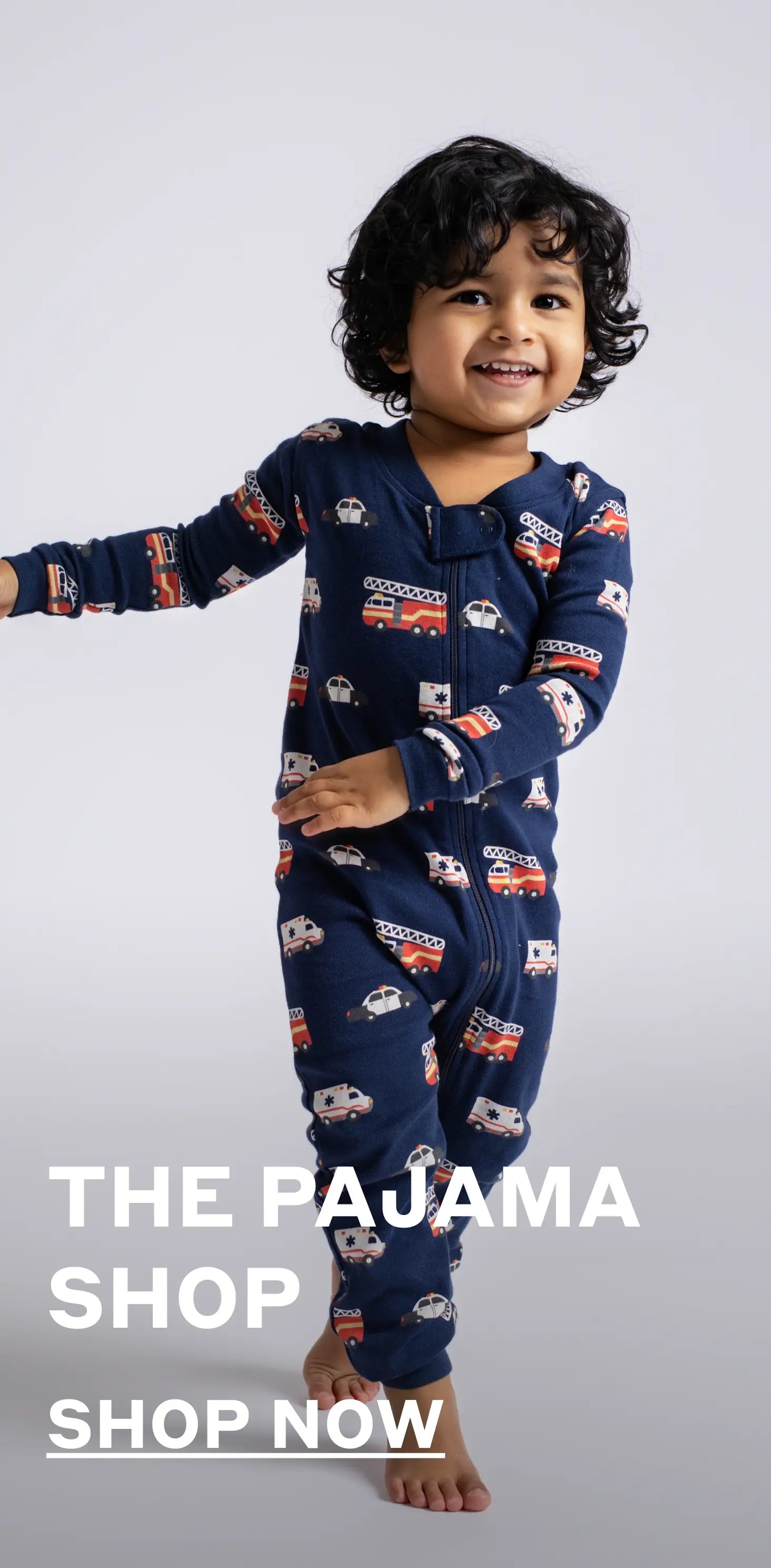 Toddler boy in pajamas