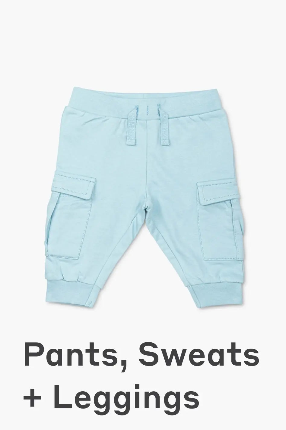 Cargo Sweatpants in Light Blue