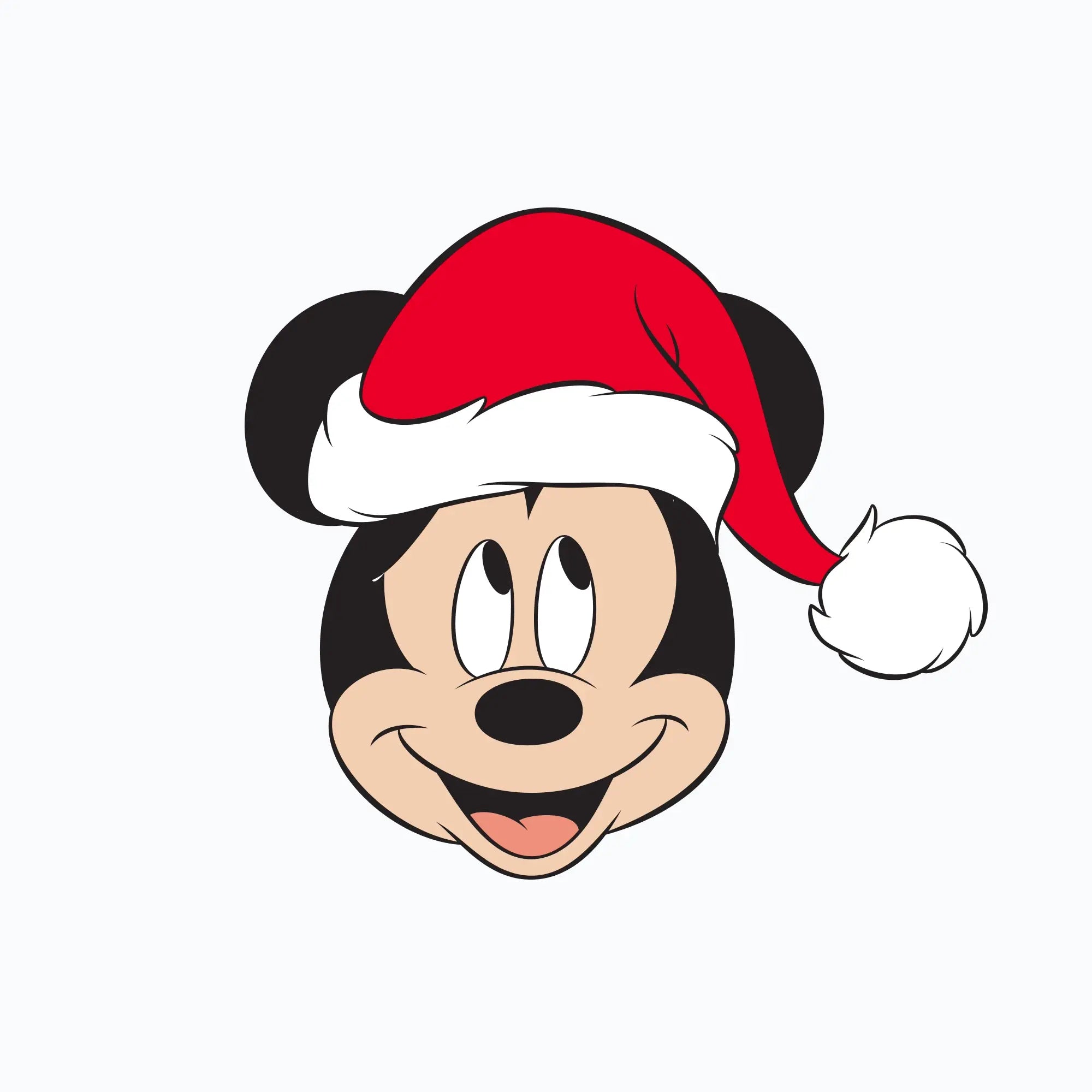Mickey Mouse with red Santa hat